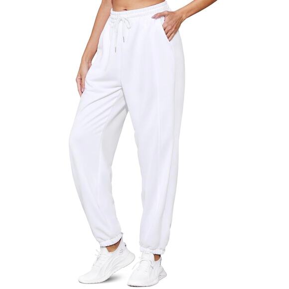 Women's High Waist Drawstring Lounge Sweatpants with Pockets - Picture 2 of 4